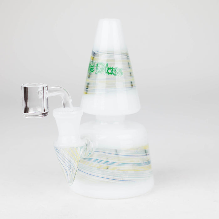 5-3/4" Shatter Rig Glass Rig Super Supplys Inc White