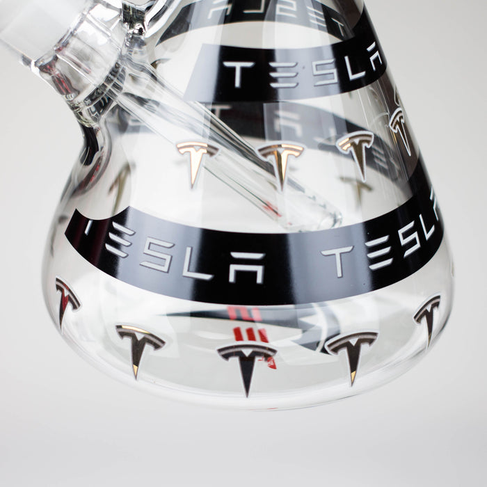 TSLA Glow in the Dark 14" 9 mm glass bong [PIP866] Glass Bong NIBO Distribution