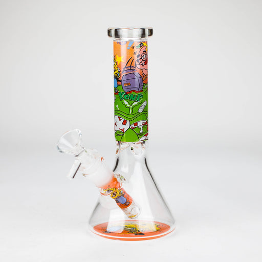 7.5" 4mm Cartoon Design Beaker Bong [PIP877] Glass Bong NIBO Distribution Design A
