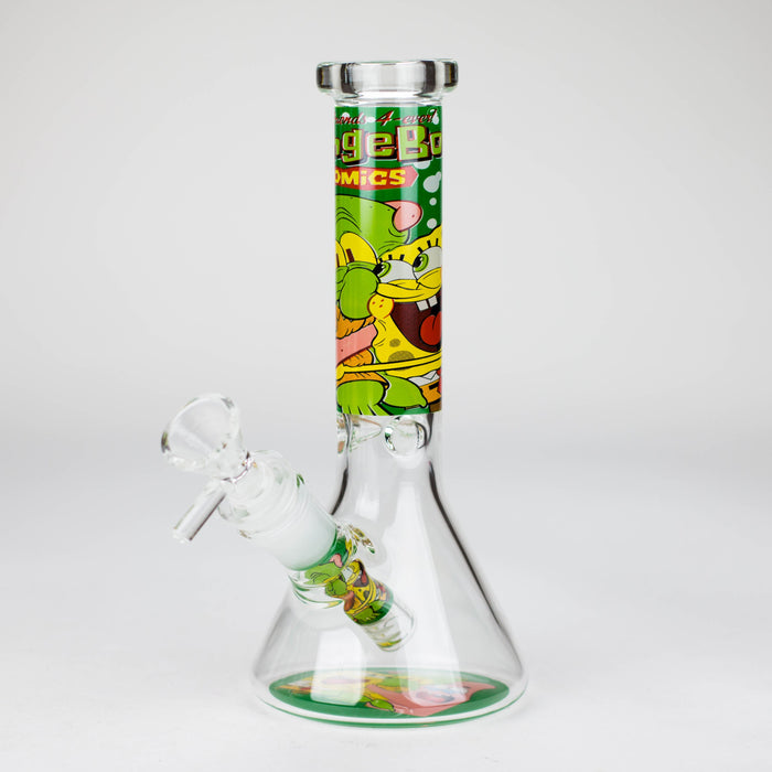 7.5" 4mm Cartoon Design Beaker Bong [PIP877] Glass Bong NIBO Distribution Design D