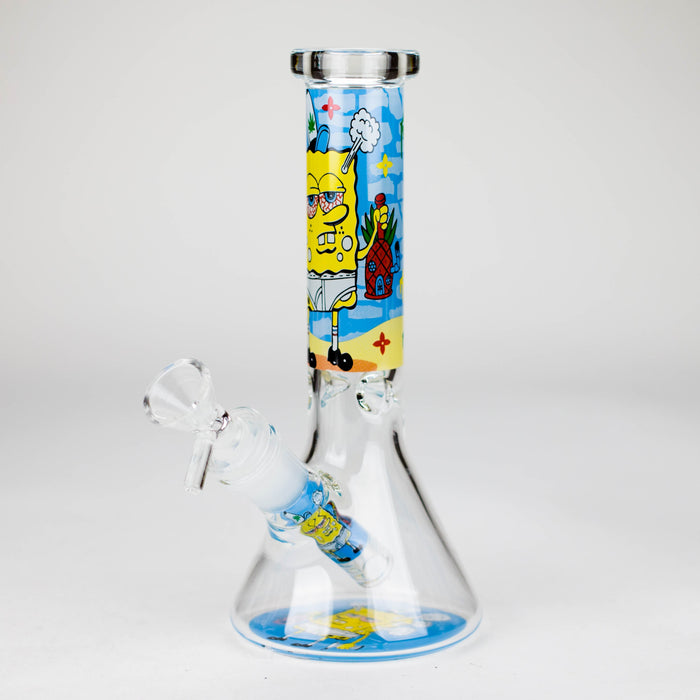 7.5" 4mm Cartoon Design Beaker Bong [PIP877] Glass Bong NIBO Distribution Design F