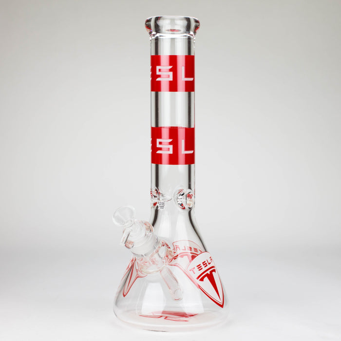 TSLA Glow in the Dark 14" 9 mm glass bong [PIP866] Glass Bong NIBO Distribution Design C
