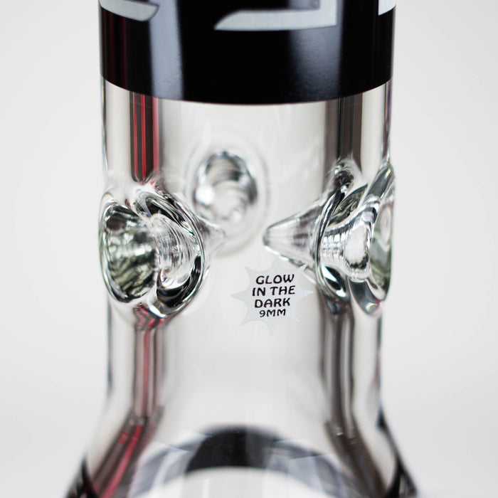 TSLA Glow in the Dark 14" 9 mm glass bong [PIP866] Glass Bong NIBO Distribution