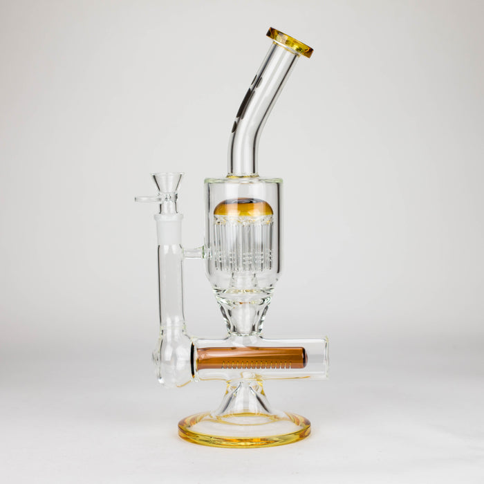 Infyniti | 13.5" percolator and inline diffused water bong ( GP1949 ) Glass Bong ONE Amber