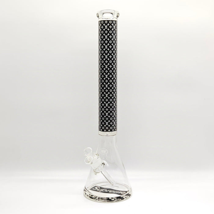 20" Stylish Designed 9mm Glow in the dark Glass Bong [LV205009] Glass Bong Super Supplys Inc Black