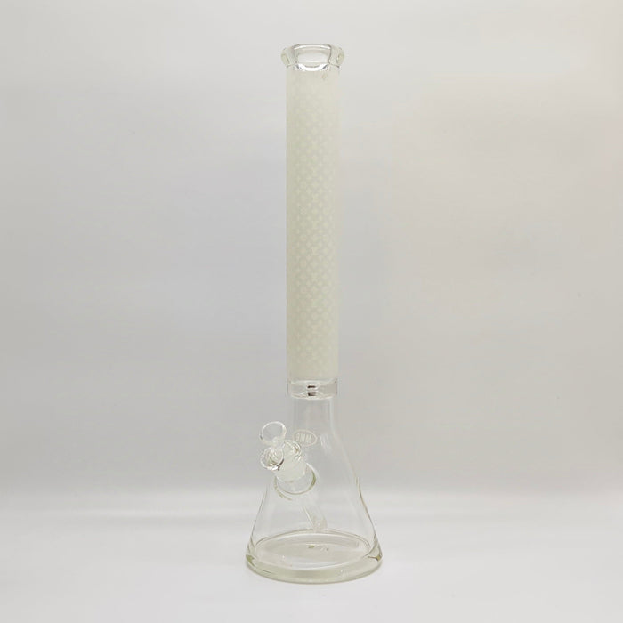 20" Stylish Designed 9mm Glow in the dark Glass Bong [LV205009] Glass Bong Super Supplys Inc White