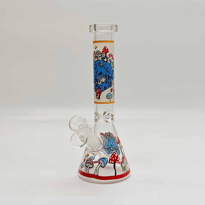 9" 4mm Assorted Characters Beaker Bong [093204P] Glass Bong Super Supplys Inc Design E