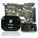 Herbhuggers | Smell Proof Bag with Combination Lock + Metal Rolling Tray Pouch Herbhuggers Woodlands Camouflage (Green/Black/Brown/Beige)