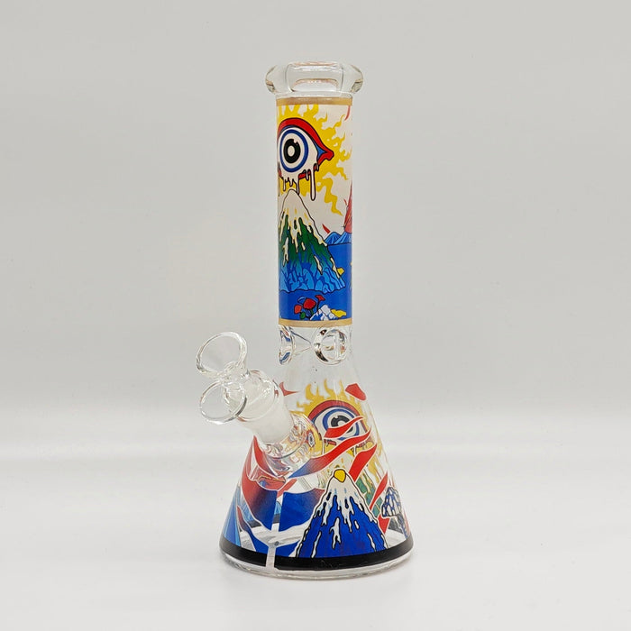 10" 5mm Assorted Design Beaker Bong [103805P] Glass Bong Super Supplys Inc Design E