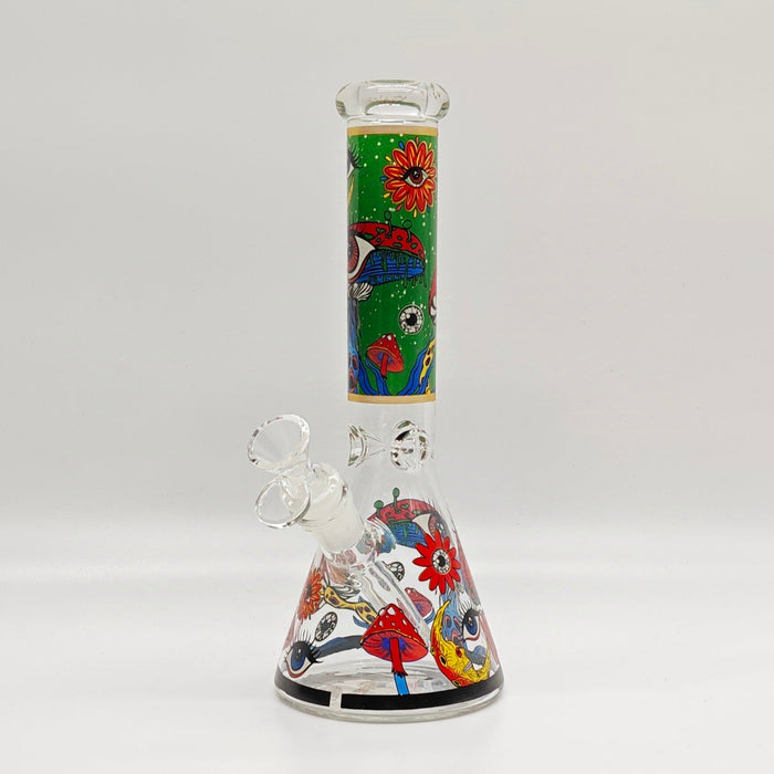 10" 5mm Assorted Design Beaker Bong [103805P] Glass Bong Super Supplys Inc Design G