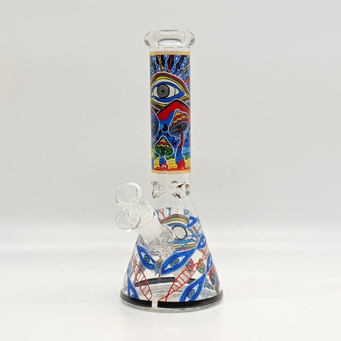 10" 5mm Assorted Design Beaker Bong [103805P] Glass Bong Super Supplys Inc Design F