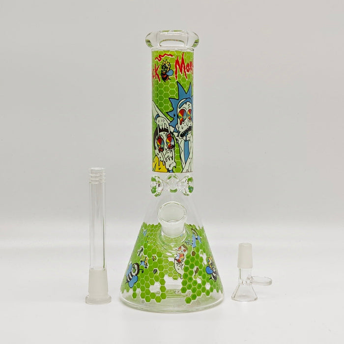 10" 5mm Assorted Design Beaker Bong [103805P] Glass Bong Super Supplys Inc