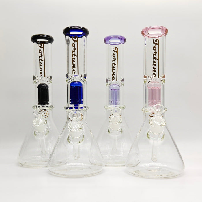 Fortune | 14" 7mm Tree Percolator Beaker Glass Bong [P145007] Glass Bong Fortune