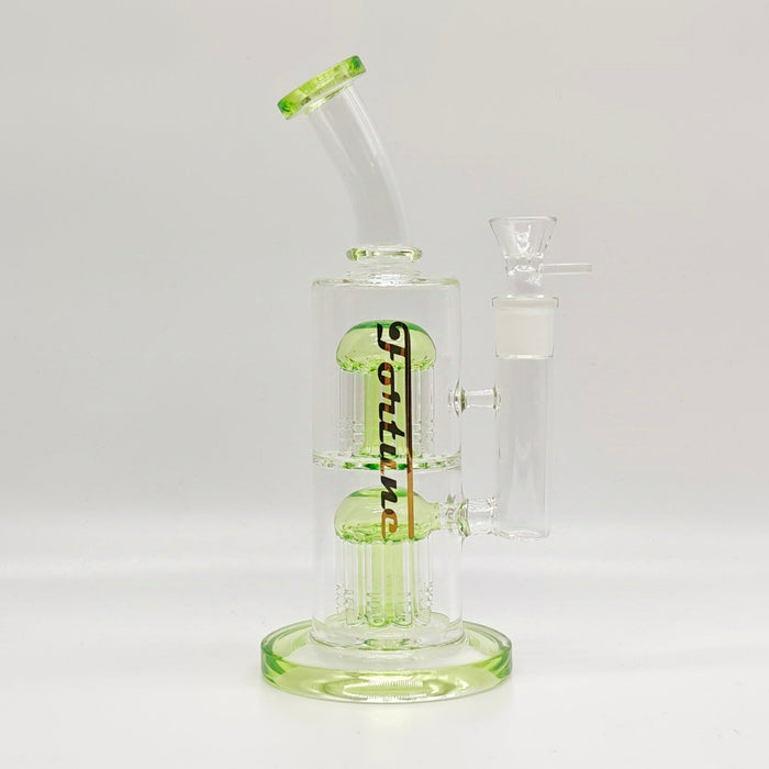 Fortune | 10“ Double Tree Perc Chamber Rig Glass Rig Fortune Green