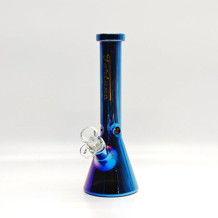 Fortune | 9" 4mm Electroplate Beaker Bong [093204E] Glass Bong Fortune Design B