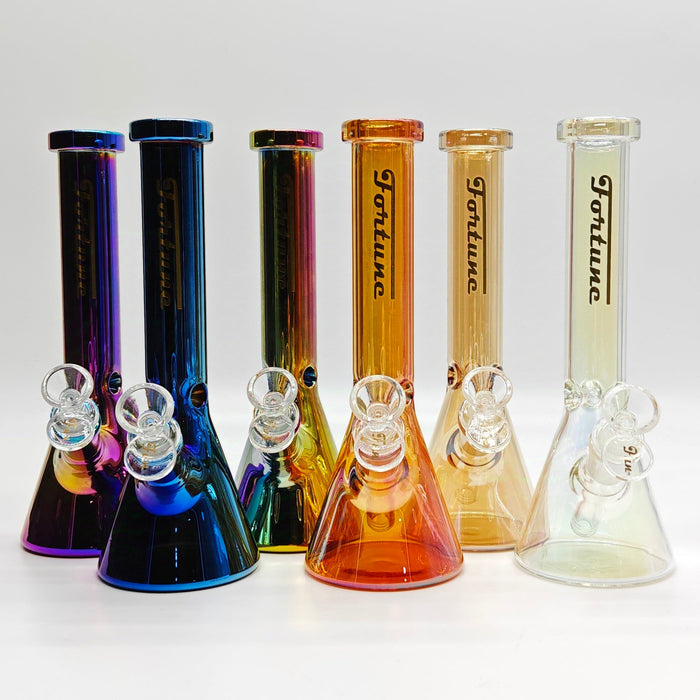 Fortune | 9" 4mm Electroplate Beaker Bong [093204E] Glass Bong Fortune