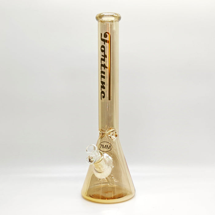 Fortune | 18" Electroplate Glass Beaker Bong [185007E] Glass Bong Fortune Design C