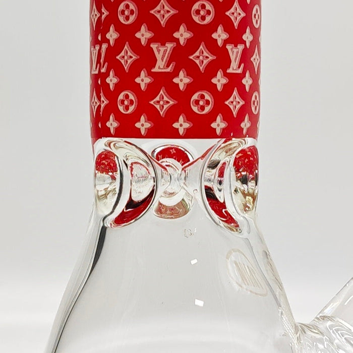 14" Stylish Designed 7mm Glow in the dark Glass Bong [LV145007] Glass Bong Super Supplys Inc