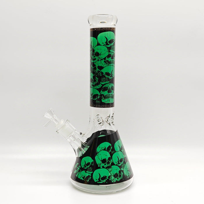 14" 7mm Skull Beaker Glass Bong [P8] Glass Bong Super Supplys Inc