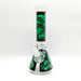 14" 7mm Skull Beaker Glass Bong [P8] Glass Bong Super Supplys Inc Green
