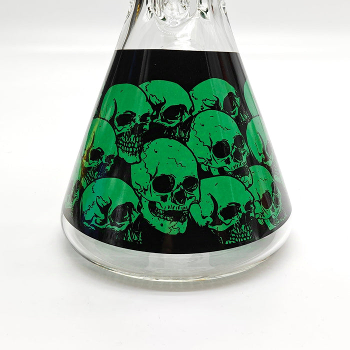 14" 7mm Skull Beaker Glass Bong [P8] Glass Bong Super Supplys Inc