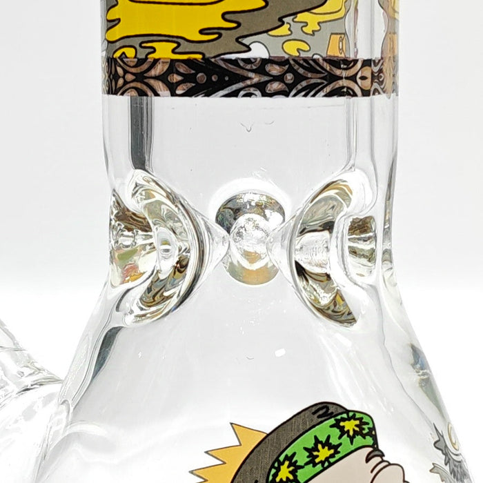 14" 7mm Novelty Design Beaker Glass Bong [240612] Glass Bong Super Supplys Inc