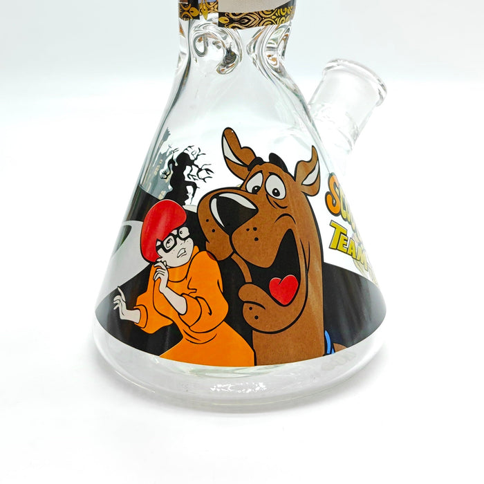 14" 7mm Cartoon Beaker Glass Bong [P22] Glass Bong Super Supplys Inc