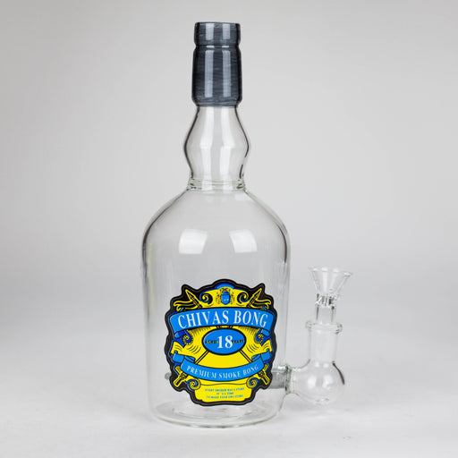 9" Liquor Bottle Glass Bong [MK-BB01] Glass Bong JJ Distribution Chivas Bong-6