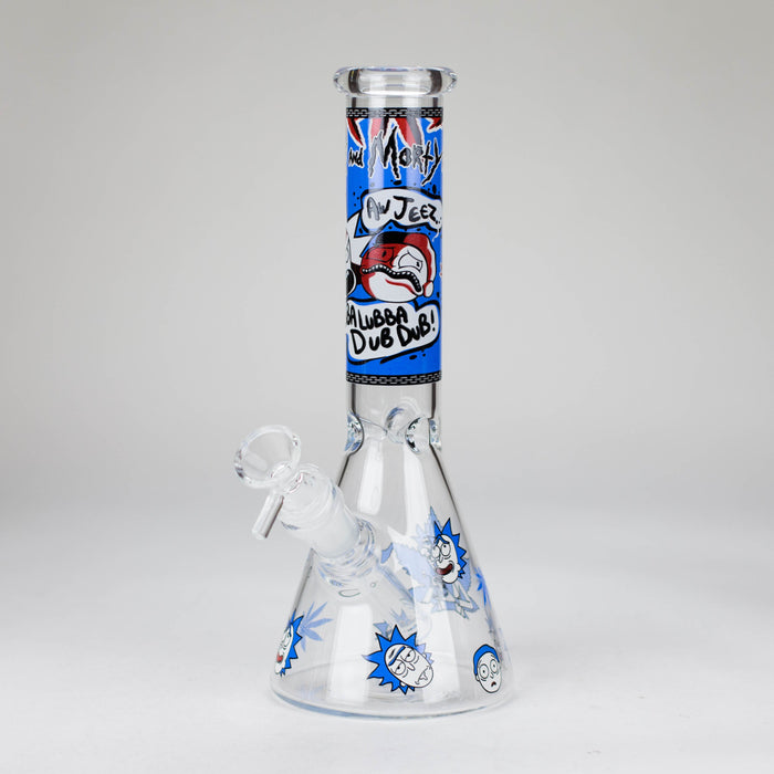 10" Comic Blast Glow in the dark Glass Bong [MG-160] Glass Bong JJ Distribution Desigh 3