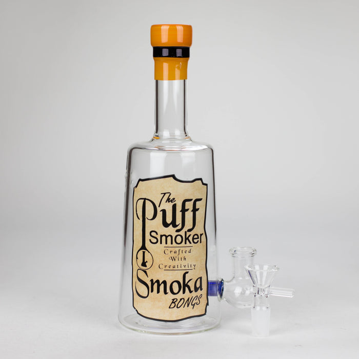 9" Liquor Bottle Glass Bong [MK-BB01] Glass Bong JJ Distribution Puff Smoker-1