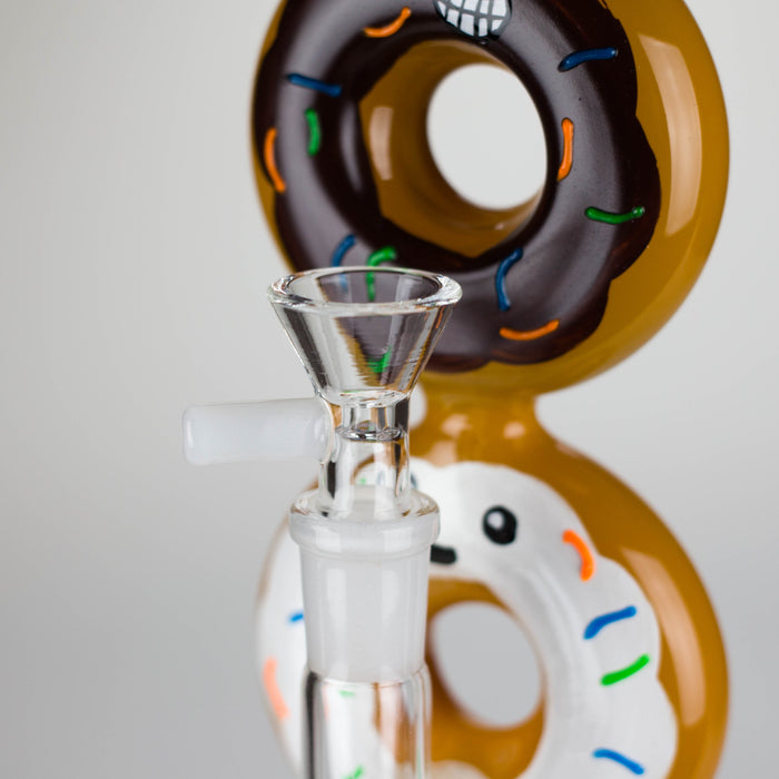 8.75" Double Donut Glass Bong [MK-BB04] Glass Bong JJ Distribution
