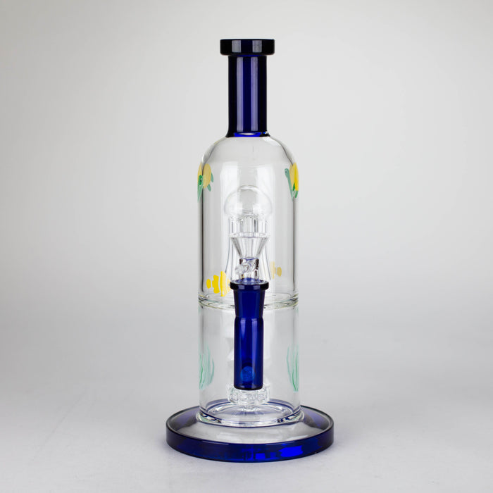 10.5" Tropical Ocean Glass Bong [MK-BB05] Glass Bong JJ Distribution