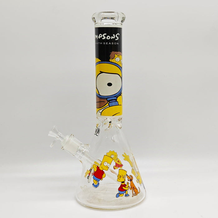 14" 9mm Cartoon Beaker Glass Bong [145009P] Glass Bong Super Supplys Inc