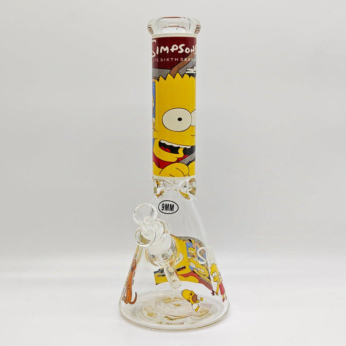 14" 9mm Cartoon Beaker Glass Bong [145009P] Glass Bong Super Supplys Inc Design C