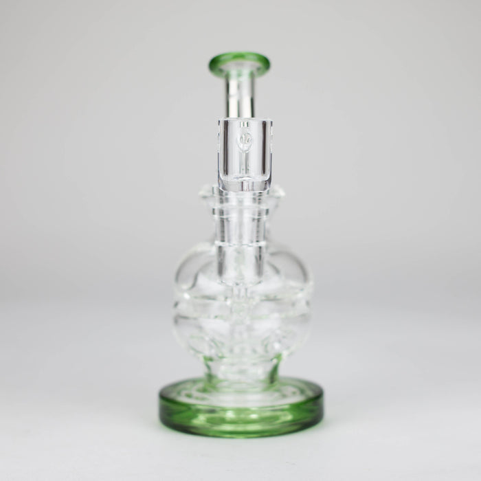 Infyniti | 6" Double glass recycle rig with shower head diffuser [GP1935] Glass Rig ONE
