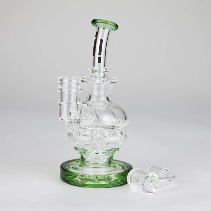 Infyniti | 6" Double glass recycle rig with shower head diffuser [GP1935] Glass Rig ONE