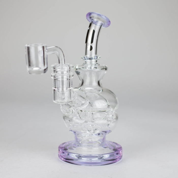 Infyniti | 6" Double glass recycle rig with shower head diffuser [GP1935] Glass Rig ONE Purple