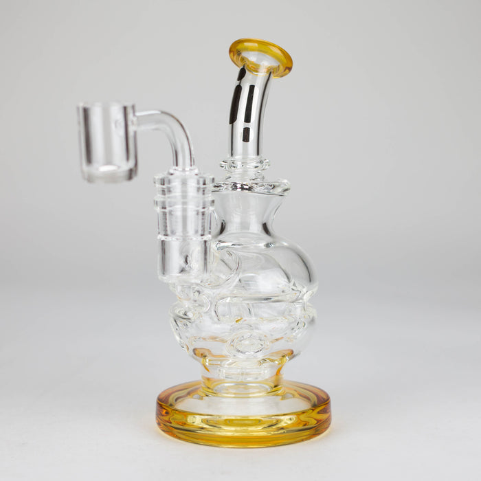 Infyniti | 6" Double glass recycle rig with shower head diffuser [GP1935] Glass Rig ONE Yellow