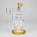 Infyniti | 6" Double glass recycle rig with shower head diffuser [GP1935] Glass Rig ONE Yellow