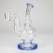 Infyniti | 6" Double glass recycle rig with shower head diffuser [GP1935] Glass Rig ONE Blue