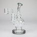Infyniti | 6" Double glass recycle rig with shower head diffuser [GP1935] Glass Rig ONE T-Black