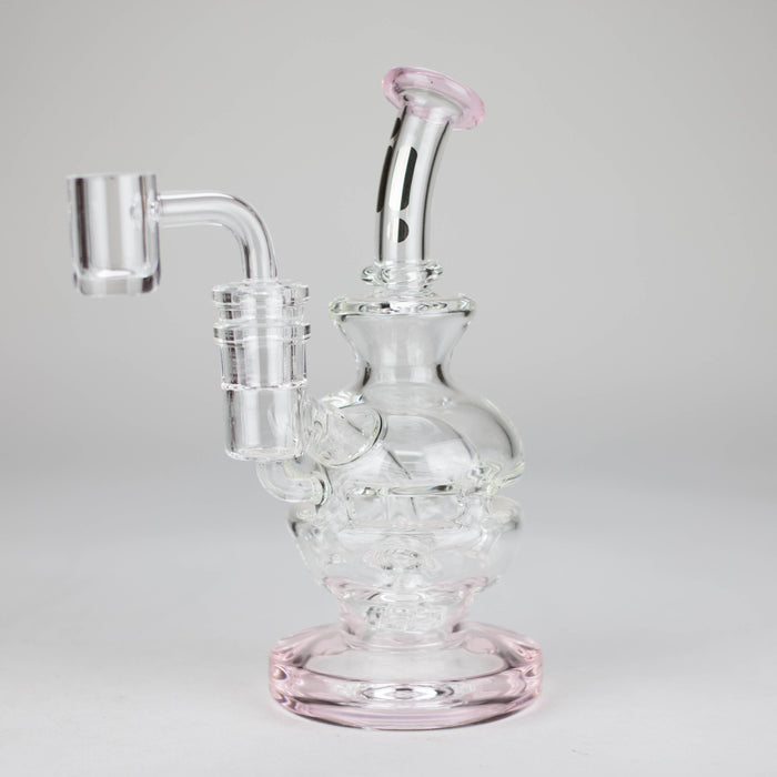 Infyniti | 6" Double glass recycle rig with shower head diffuser [GP1935] Glass Rig ONE Pink