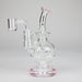 Infyniti | 6" Double glass recycle rig with shower head diffuser [GP1935] Glass Rig ONE Pink