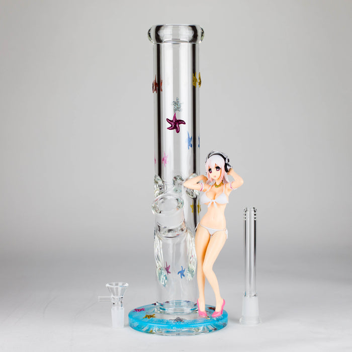 12" Figure Base Glass Bong Glass Bong JJ Distribution