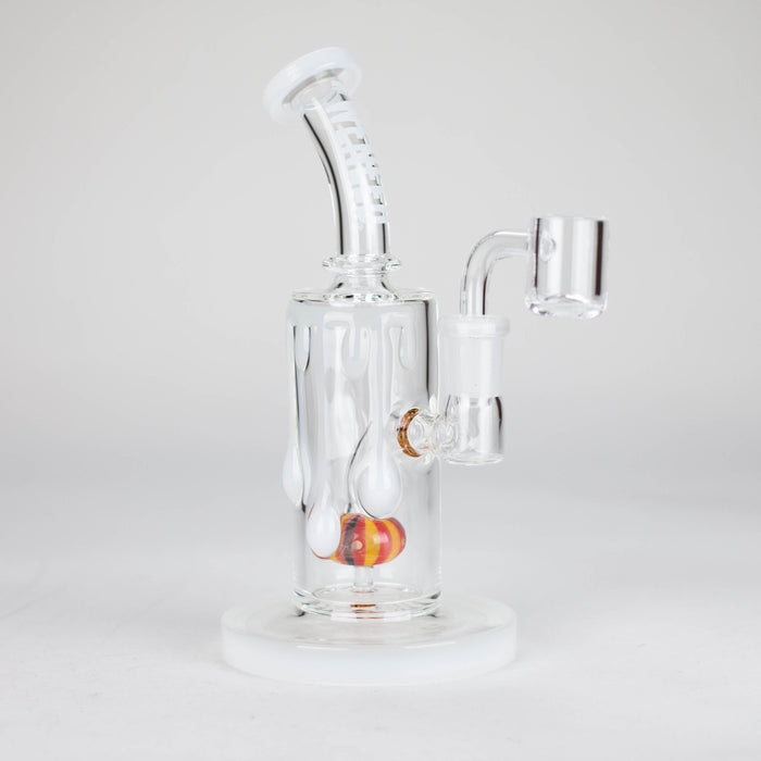 WENEED | 7" Pumpkin Flow Glass Bong Glass Rig WENEED® White