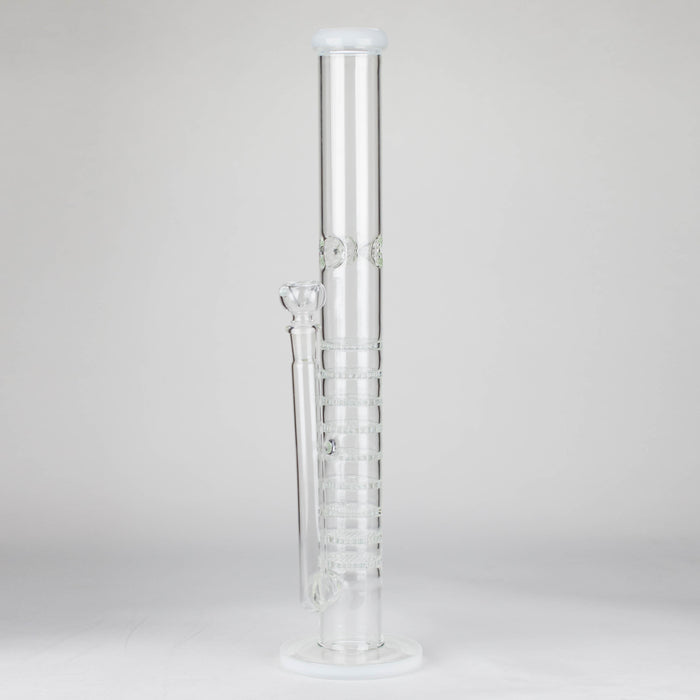 18" Multi-honeycomb diffuser Bong Glass Bong Bongzie Smokes White