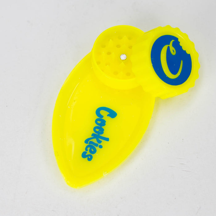 2" Plastic Tobacco Grinder with Tray Regular Grinder BANKA Yellow