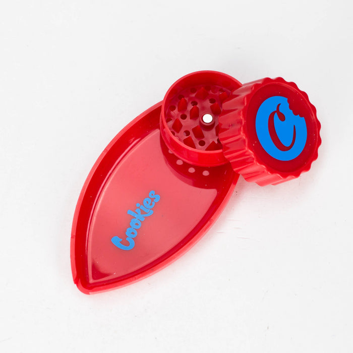 2" Plastic Tobacco Grinder with Tray Regular Grinder BANKA Red