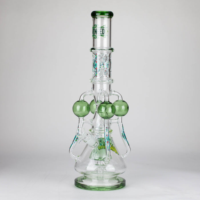 WENEED | 19.5" Orb Cascade Glass Bong Glass Bong WENEED® Green
