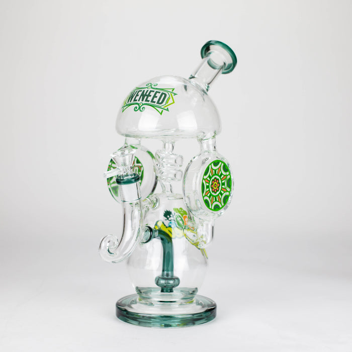 WENEED | 13" Fungal Bloom Bong Glass Bong WENEED® Aqua